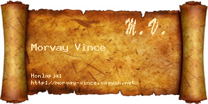 Morvay Vince névjegykártya